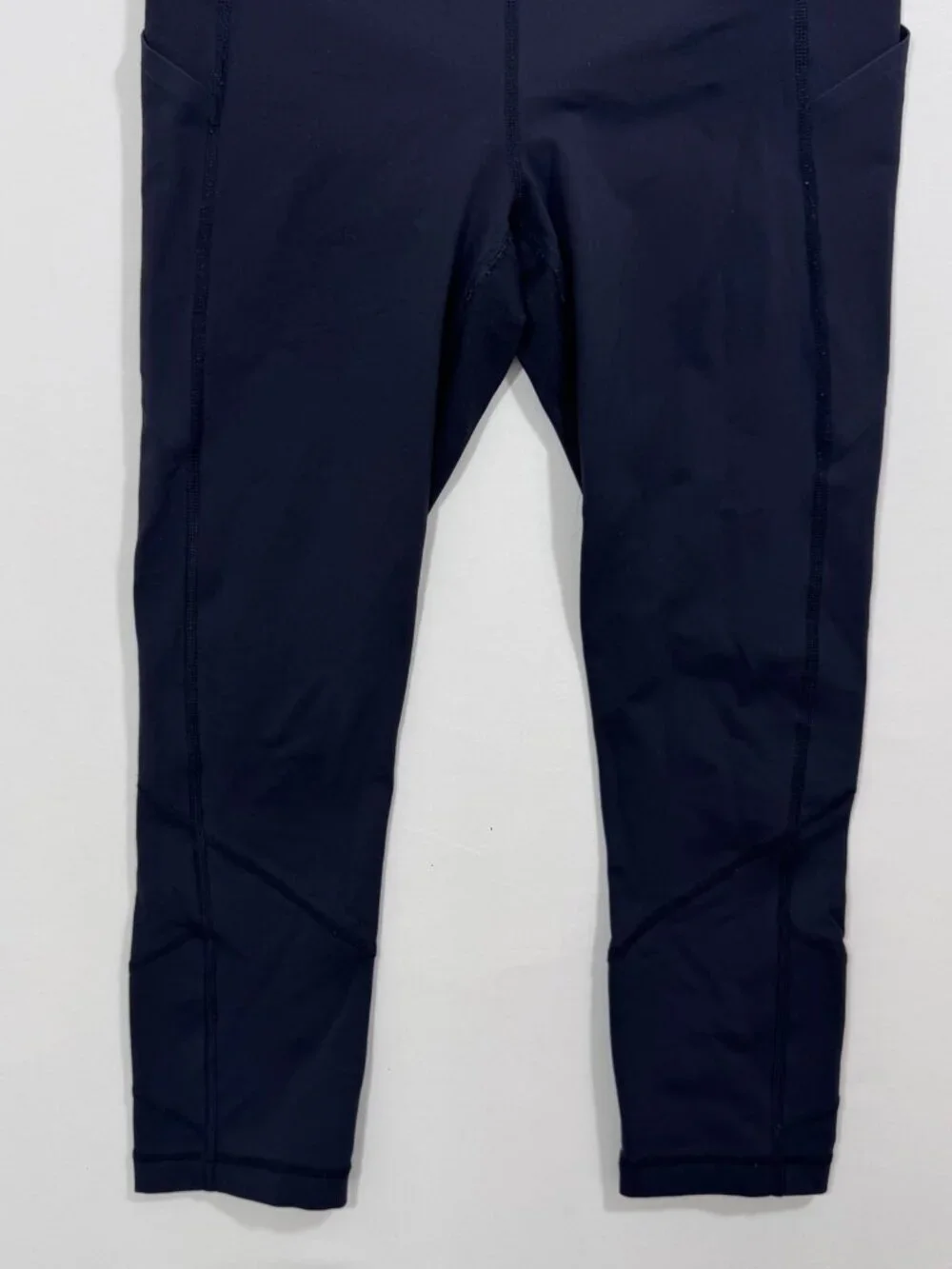 lululemon Speed Crop Leggings Black High Rise Pockets 6 Yoga Workout Running Gym